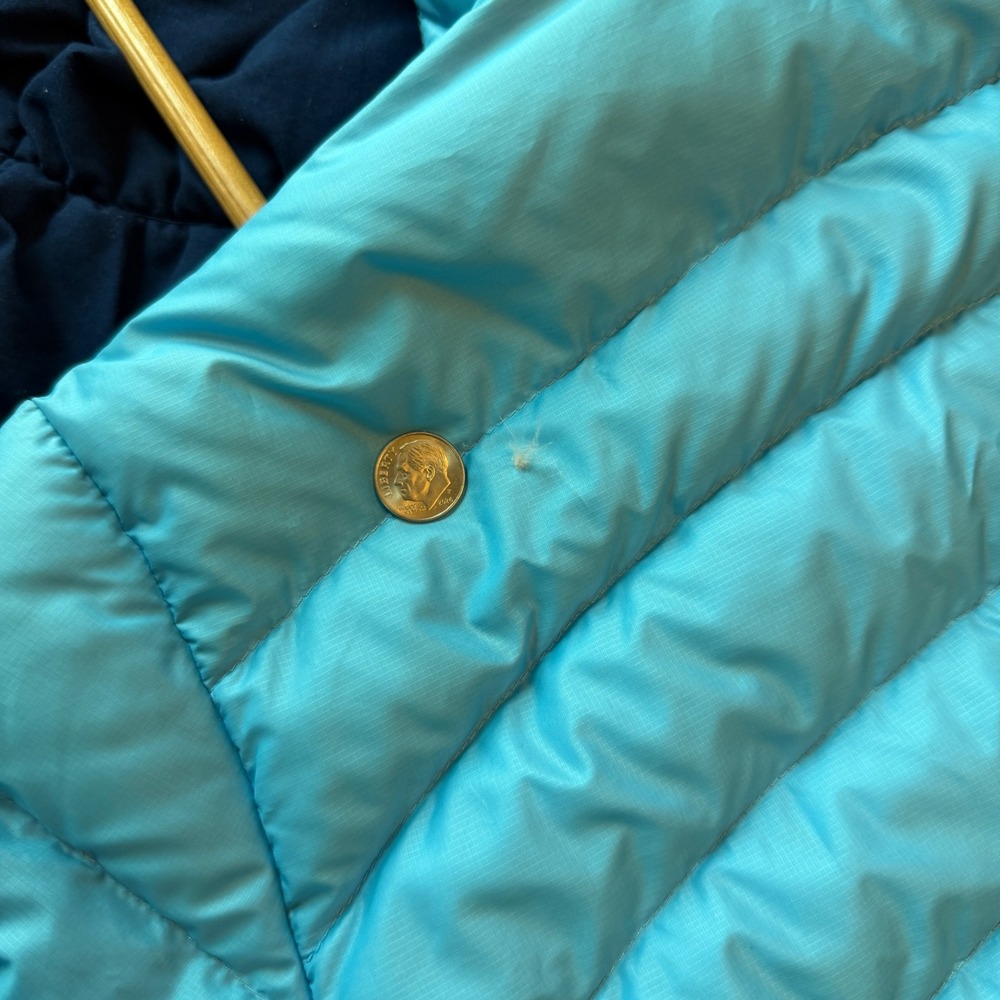Patagonia Women Down Sweater Puffer Jacket XL Light Blue Full Zip 84682 - Picture 6 of 6